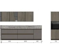 Cucina grigia moderna con isola Liberamente Scavolini a soli 11700