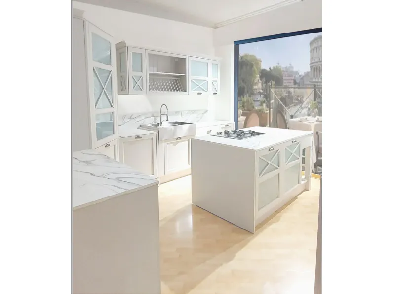 Cucina Shabby ad angolo Febal con un ribasso imperdibile