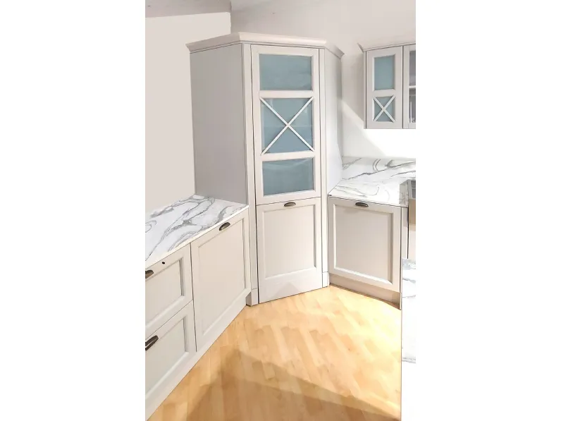 Cucina Shabby ad angolo Febal con un ribasso imperdibile