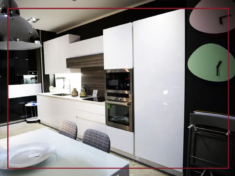 Cucina bianca moderna lineare Cloe Arredo3 a soli 9399
