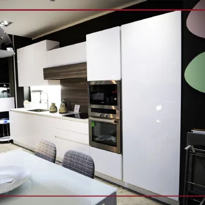 Cucina bianca moderna lineare Cloe Arredo3 a soli 9399
