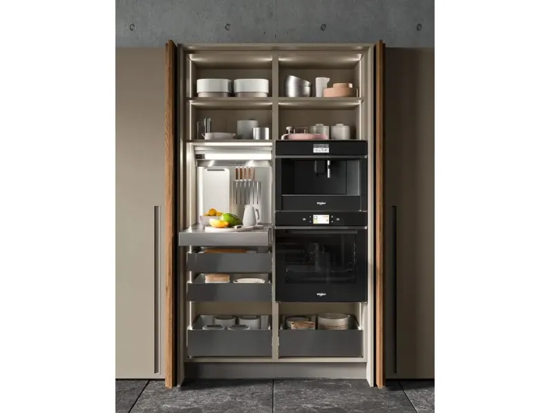Cucina tortora moderna con isola Cucine Gentili group in Offerta Outlet