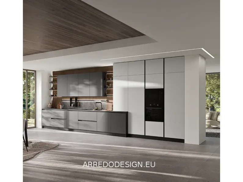 Cucina Ar-due moderna lineare altri colori in laminato opaco Easy