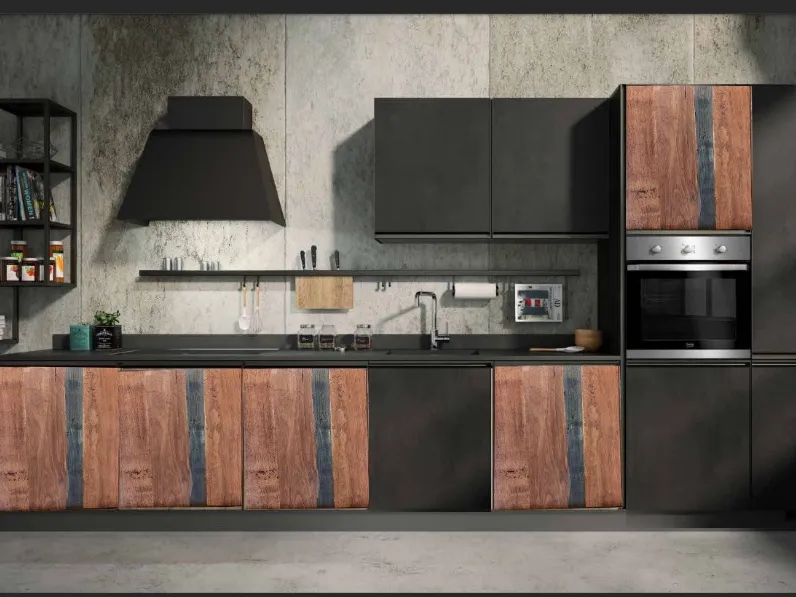 Scopri la cucina lineare in legno con sconto del 47%!