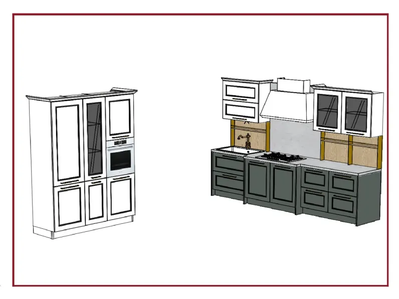 Cucina lineare Arredo3 Meg SCONTATA 52%