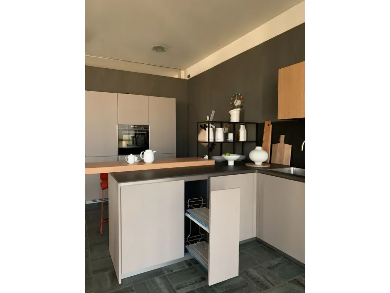 Cucina ad angolo moderna tortora Composit Linea a soli 15900 Euro