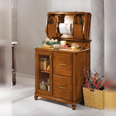 Cucina country lineare  Tagliere linea country con anta e due cassetti a prezzo ribassato