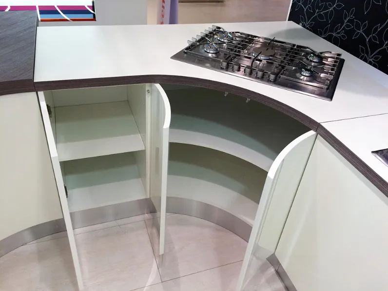 Base Cucina Toscohome Con Anta E Ripiano - Bianco Frassinato, 40x50x85 Cm, In Legno Nobilitato, Made In Italy