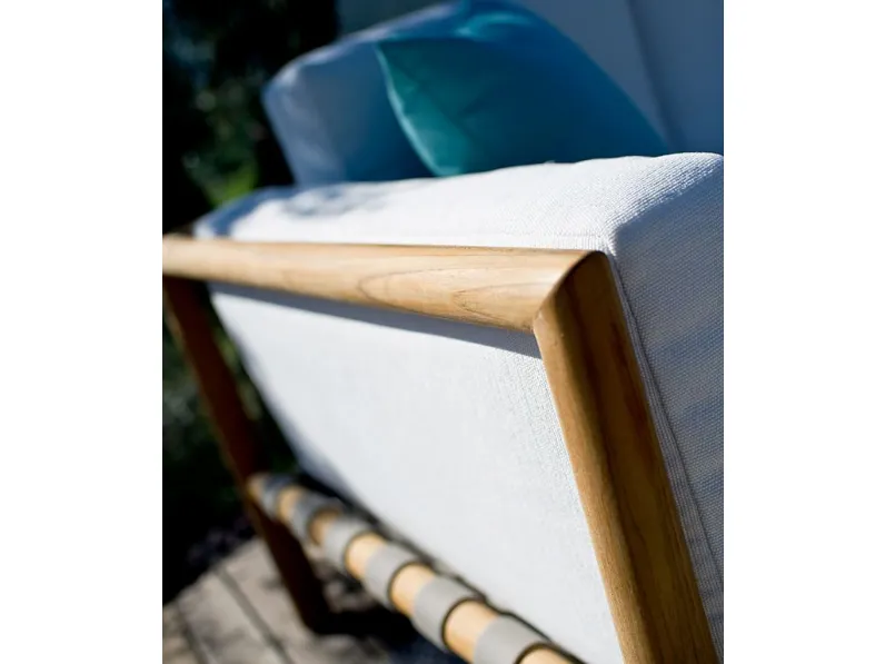 Divano per l'esterno Divano teak cinghiato luxury a marchio Md work a prezzo scontato