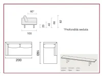 Divano design tessuto Dakota di Bontempi con sconto del - 40%