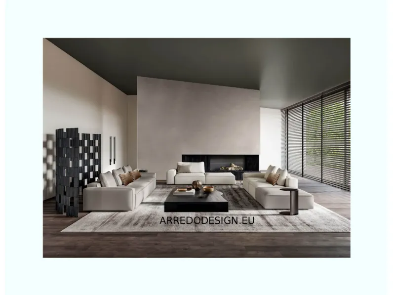 Divano Angolare in Tessuto sfoderabile  Adam di Le comfort 