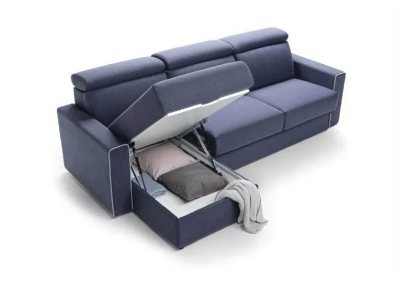 Divano Letto con penisola modello Caracas di Collezione esclusiva a prezzi outlet