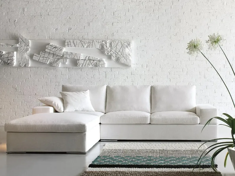 Divani letto con penisola Divano con schienale reclinabile Md work a PREZZO OUTLET