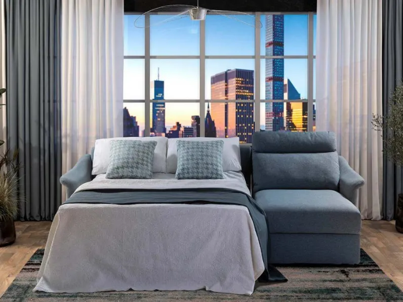Divani letto con penisola Divano letto sidney con penisola contenitore  Md work OFFERTA OUTLET