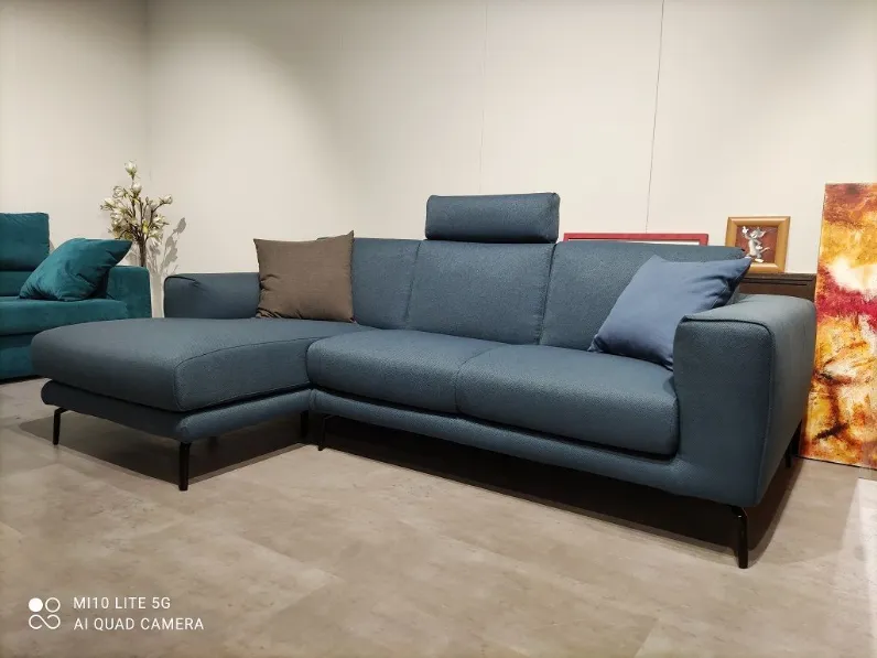 Divani letto con penisola in Tessuto Nicoline a prezzo scontato