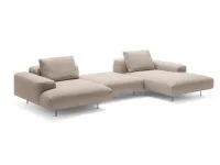 Letto con penisola Limitless Felis in Tessuto a 4388