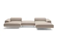 Letto con penisola Limitless Felis in Tessuto a 4388