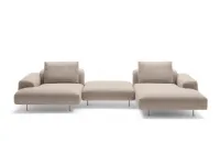 Letto con penisola Limitless Felis in Tessuto a 4388