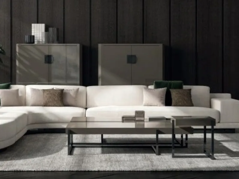 Divano Luxury italia divano  tessuto in misto piuma  Md work in Offerta Outlet