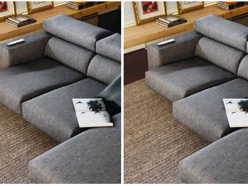 Divani letto con penisola in poliuretano. Md Work a prezzo Outlet.