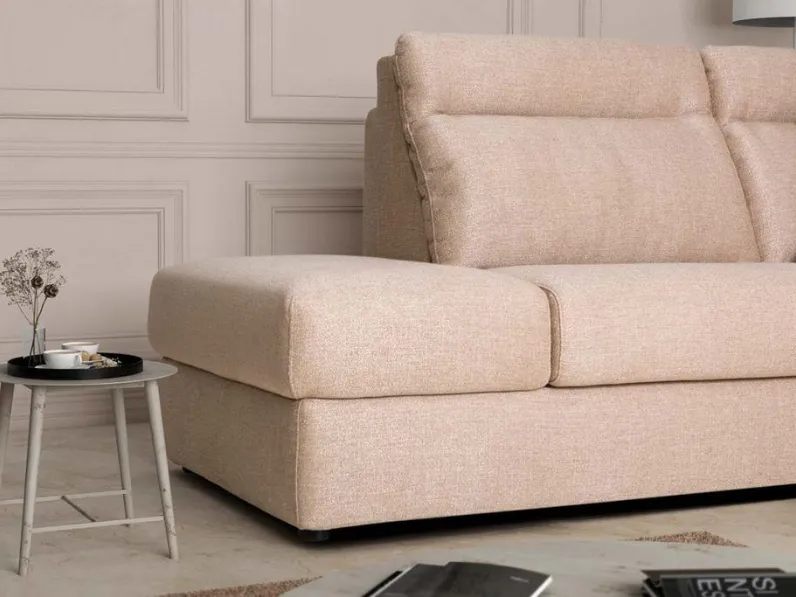 Divani letto con penisola Sidney maxi con pouf Md work OFFERTA OUTLET
