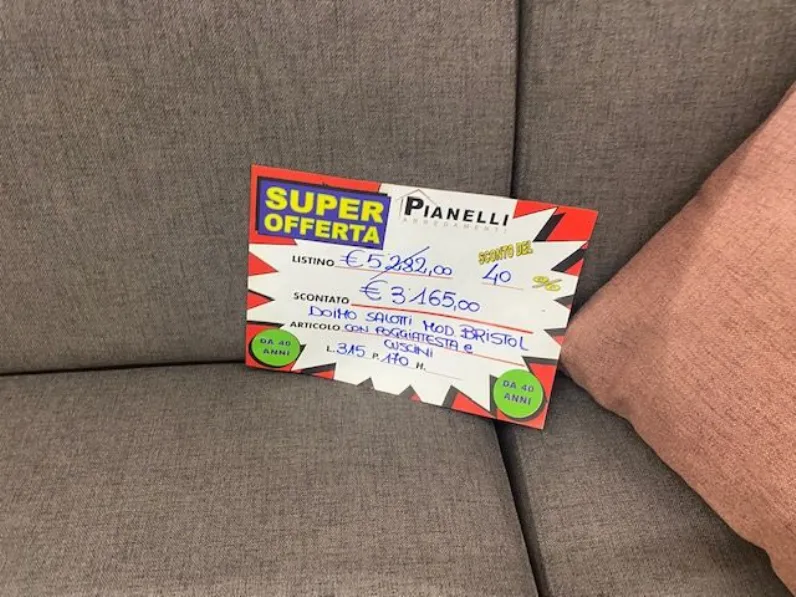 Divano angolare Bristol Doimo salotti: SCONTO ESCLUSIVO