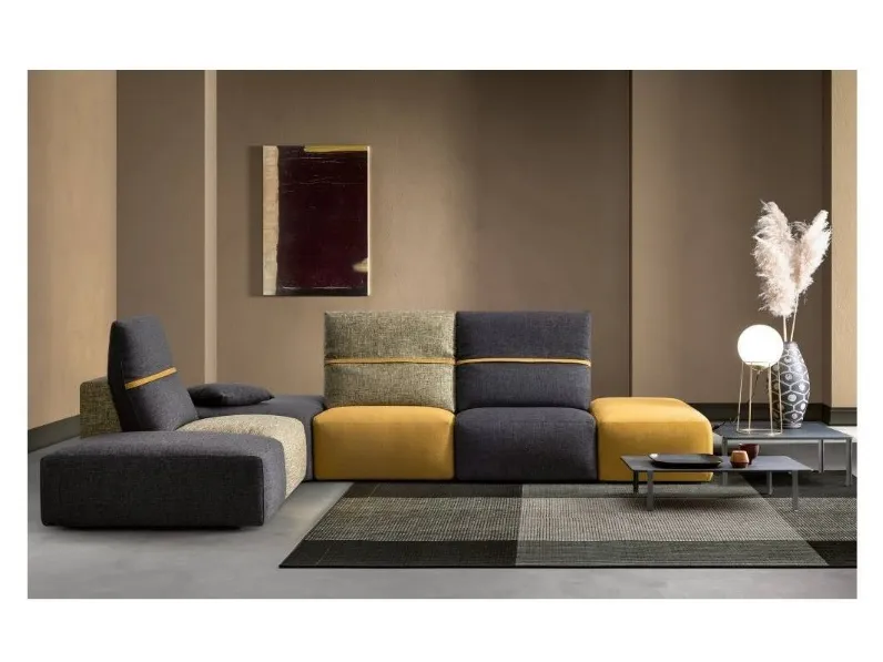 Divano moderno tessuto Deep real-2 di Samoa con sconto del - 35%