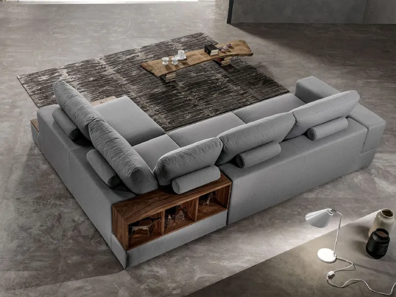 Divano Angolare Divano mod-lerroy rivestito in tessuto ad angolo,in promo-sconto del 50% Excò in Offerta Outlet a 3340 Euro