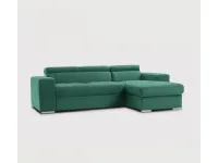 Divano angolare Divano moderno trasformabile pilatus, divano letto verde smeraldo, made in italy do Collezione esclusiva: SCONTO ESCLUSIVO