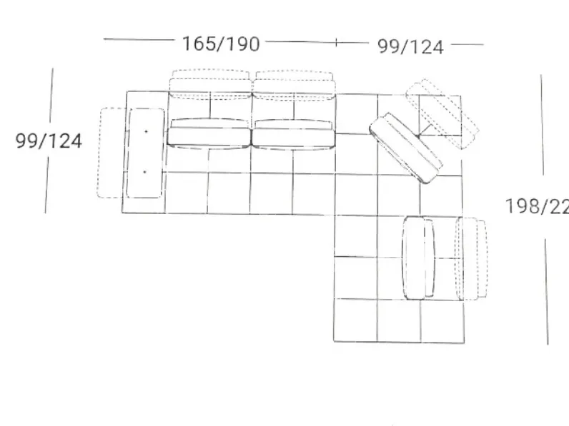 Divano Excelsior 314 x 223 Excò in OFFERTA - 22%