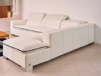 Divano Enrico coveri pelle in misto piuma  Epoque in Offerta Outlet