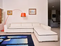 Divano Enrico coveri pelle in misto piuma  Epoque in Offerta Outlet