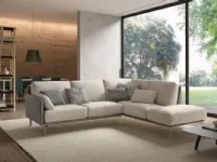 Divano design tessuto Living minimal angolare di Samoa con sconto del - 35%