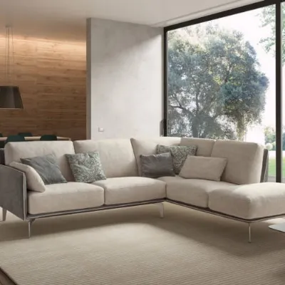 Divano design tessuto Living minimal angolare di Samoa con sconto del - 35%