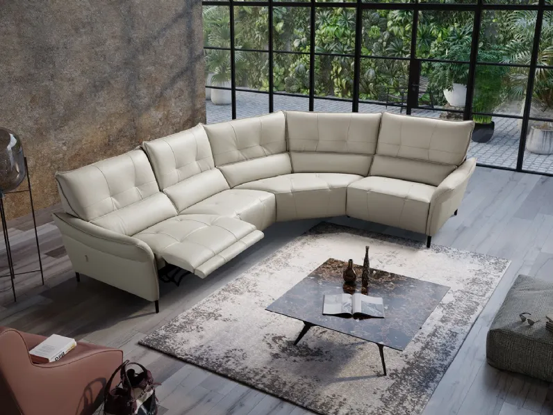 Divano angolare Max divani Leonardo PREZZI OUTLET sconto 30%