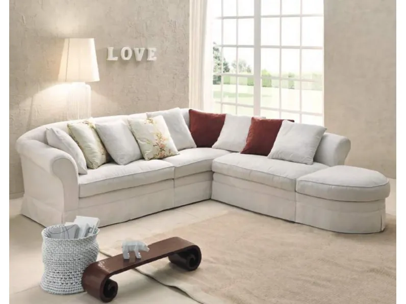 Divano Angolare modello Classico italiano mod margherita di Md work a prezzi outlet
