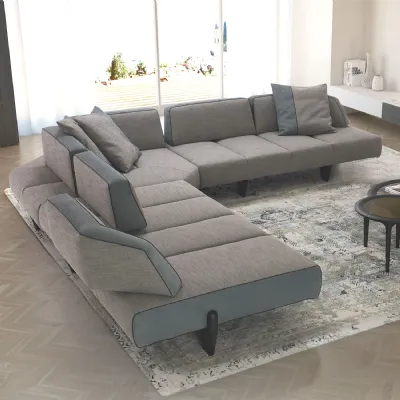 Divano Leyton outlet tessuto in poliuretano  Diotti.com a prezzo scontato