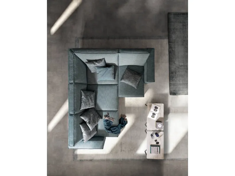 Divano Mono angolo di Samoa in stile moderno in Offerta Outlet