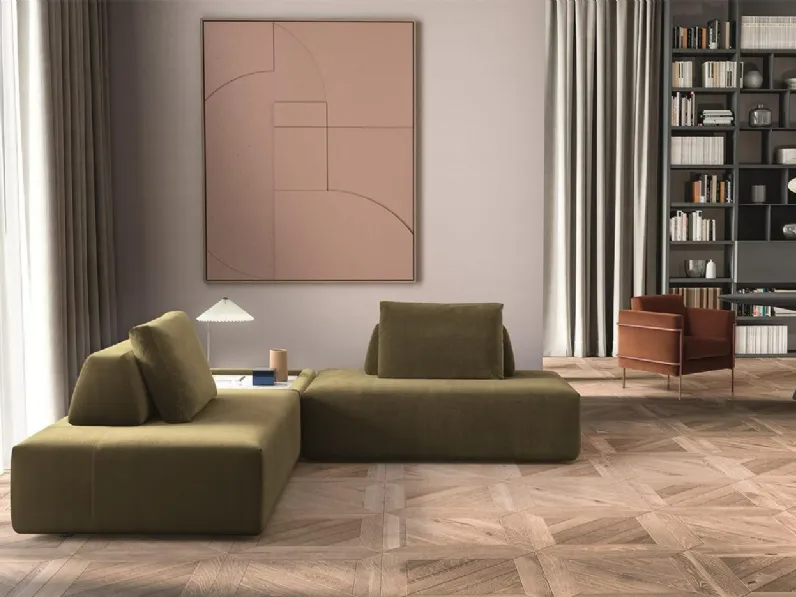Divano design tessuto Platform di Felis con sconto del - 37%