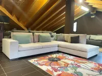 Divano angolare tessuto in misto piuma  Flexstyle in Offerta Outlet