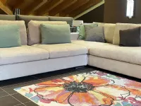 Divano angolare tessuto in misto piuma  Flexstyle in Offerta Outlet