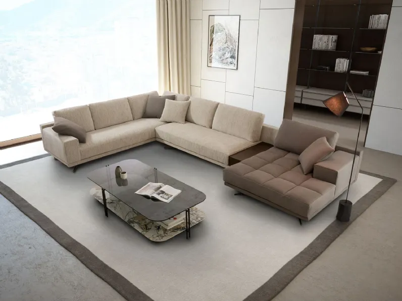 Divano Antibes outlet tessuto in poliuretano  Diotti.com in Offerta Outlet