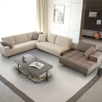 Divano Antibes outlet tessuto in poliuretano  Diotti.com in Offerta Outlet