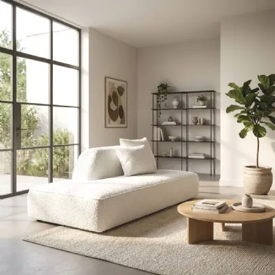 Divano Boucle luxury tessuto in poliuretano  Collezione esclusiva a prezzo Outlet
