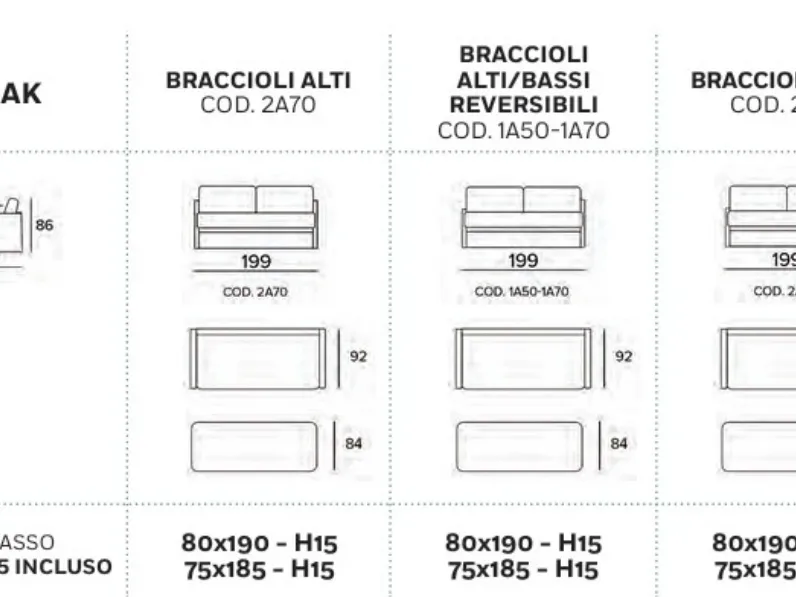 Divano Letto modello Break di Collezione esclusiva a prezzi outlet