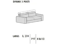 Divano Break letto in Microfibra Samoa a prezzo ribassato