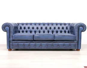 Divano Chester blu moderno Vama divani in Offerta Outlet