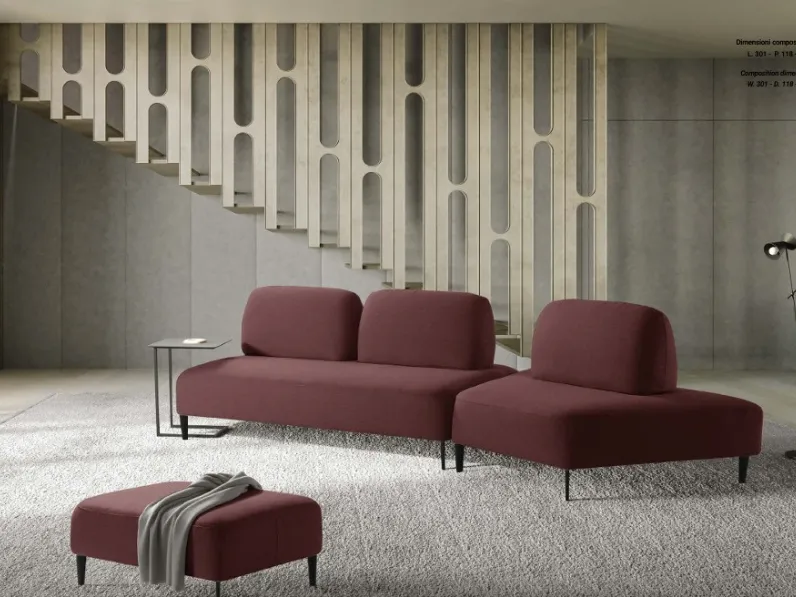 Divano Closer 301 x 118 Excò in OFFERTA - 22%