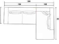 Divano Con penisola Ace 295 x 204 Exc� ad un prezzo conveniente