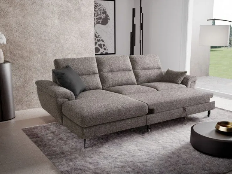 Divano Cupido con penisola. Comfort assicurato. Prezzi Outlet: sconto 30%!